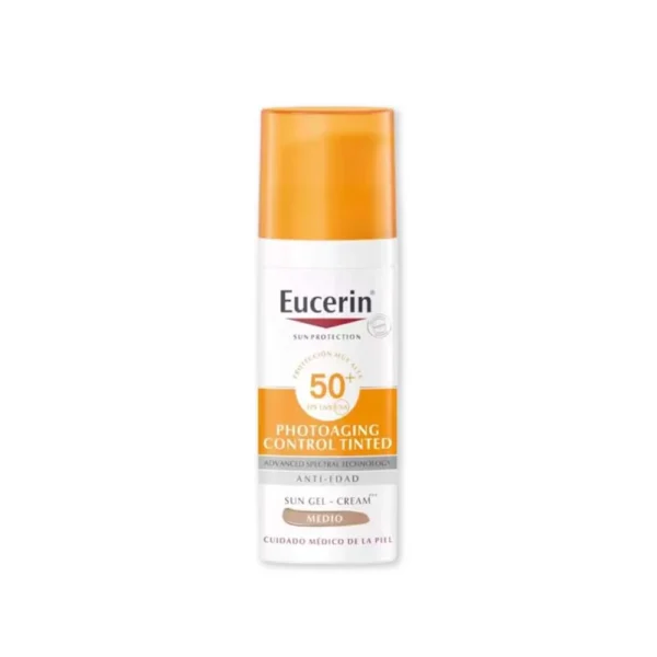 EUCERIN Protector Solar Antiedad Sun Photoaging Control Con Color Medio Fps 50 50Ml